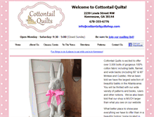 Tablet Screenshot of cottontailquiltshop.com